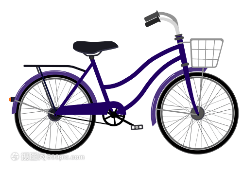 手绘卡通自行车 单车的矢量艺术世界